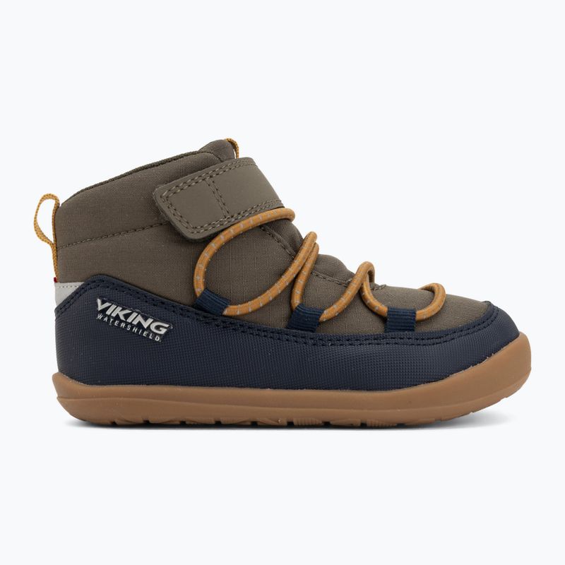 Дитячі barefoot черевики Viking Footwear Birch Barefoot Mid 1V Waterproof темно-сині/оливкові 2