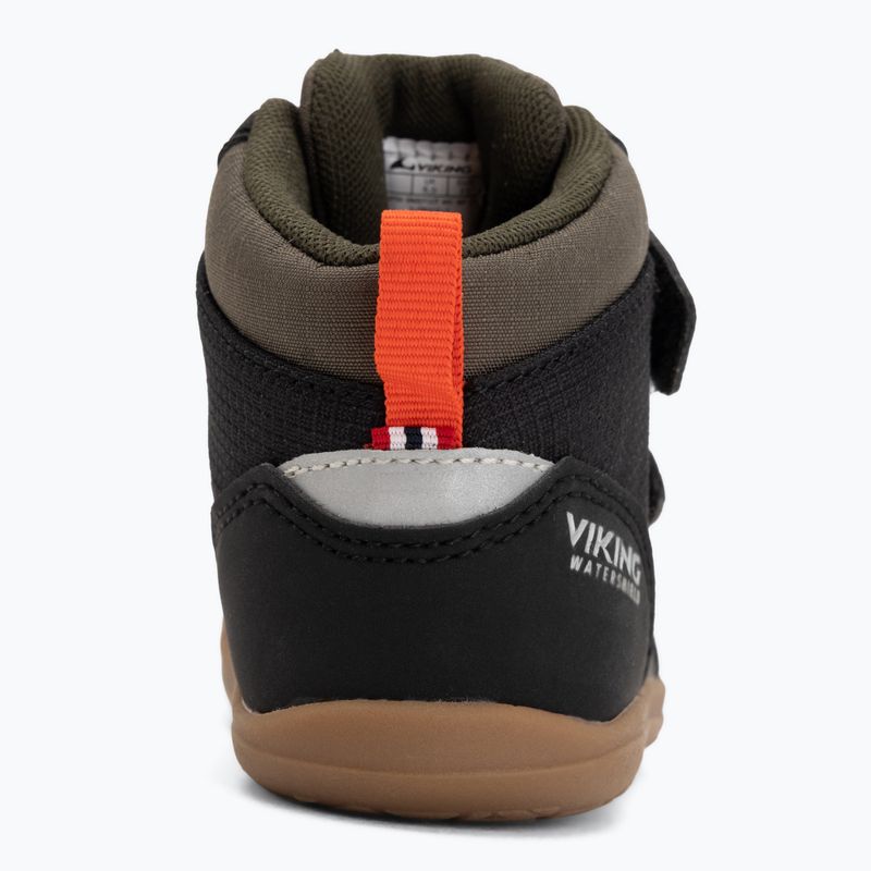 Дитячі barefoot черевики Viking Footwear Aspen Barefoot Mid 2V Waterproof чорного кольору 6