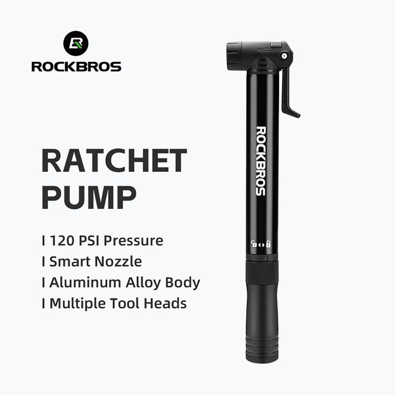 Насос велосипедний Rockbros 42320010 120psi black 2