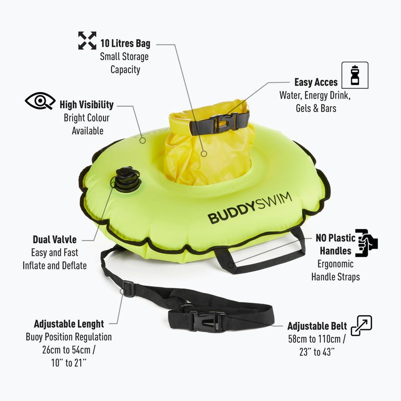Рятувальний буй BuddySwim Hydrastation 10 l yellow 3