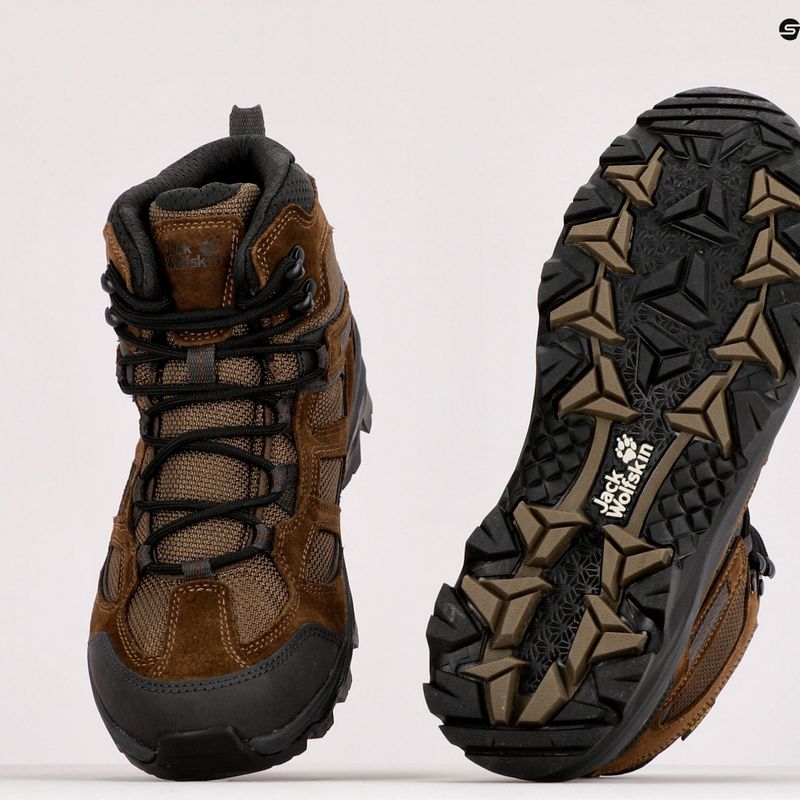 Черевики для трекінгу чоловіче Jack Wolfskin Vojo 3 Texapore коричневі 4042461_5298 9