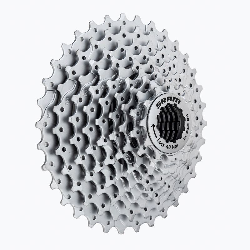 Касета велосипедна SRAM 07A CS PG-970 11-34 9 Speed срібляста 00.0000.200.394