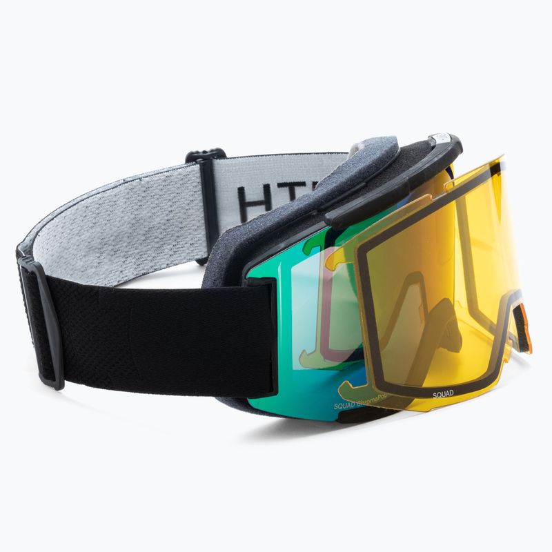 Маска лижна  Smith Squad black/chromapop sun green mirror M00668