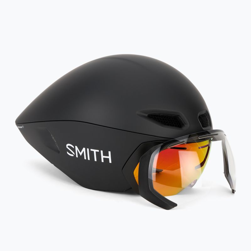Шолом велосипедний Smith Jetstream TT matte black/chromapop red mirror/clear 9