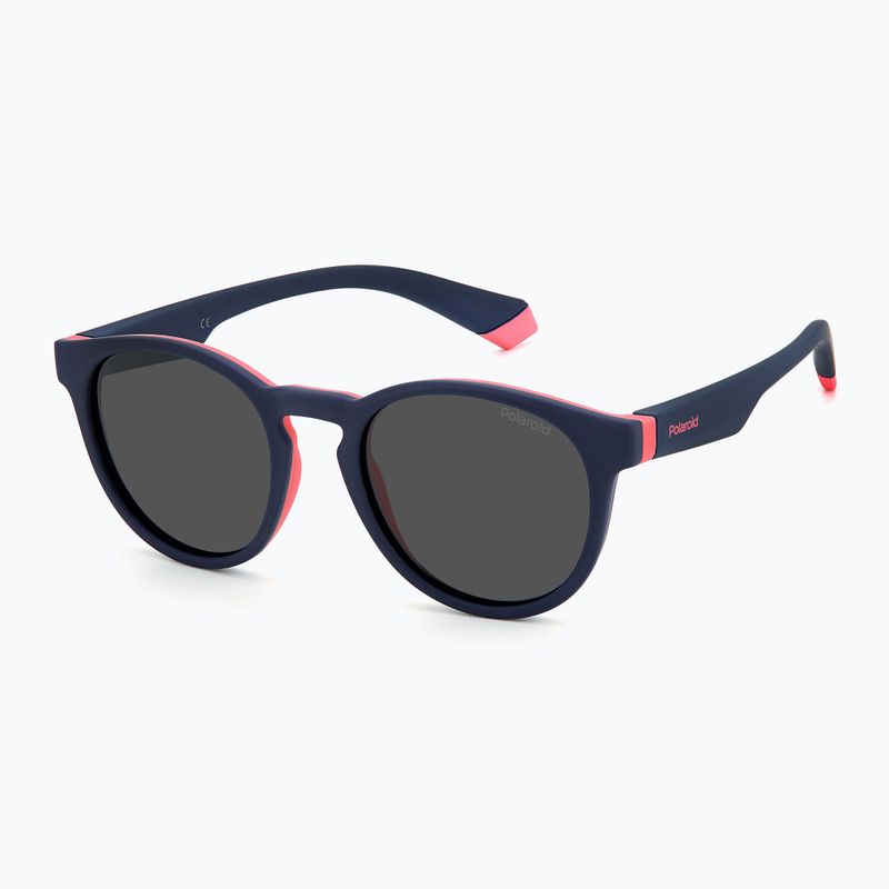 Окуляри сонцезахисні дитячі Polaroid PLD 8048/S blue pink/grey polarized 2