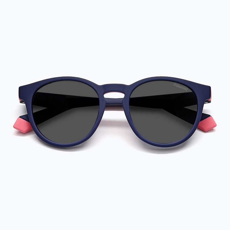 Окуляри сонцезахисні дитячі Polaroid PLD 8048/S blue pink/grey polarized 4