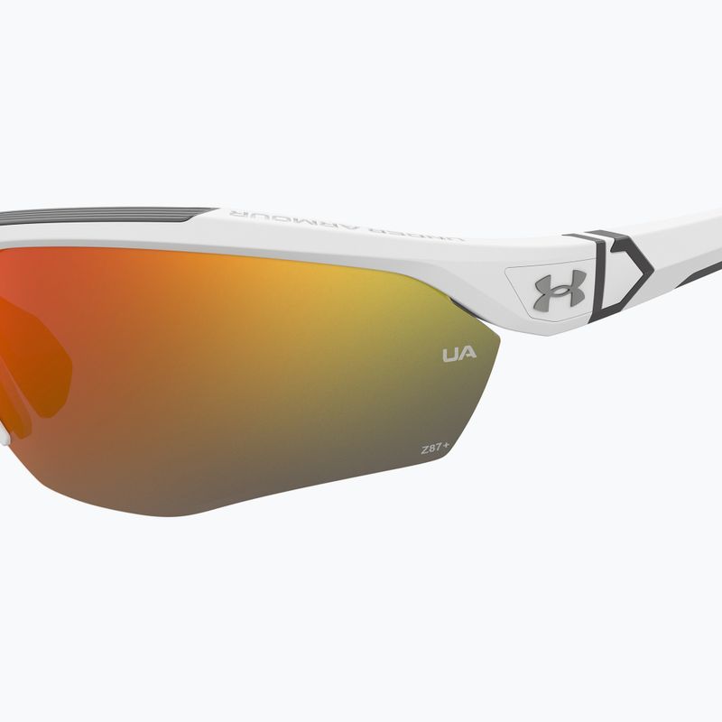 Окуляри сонцезахисні чоловічі Under Armour Yard Pro matte white/orange multilayer oleophobic 7