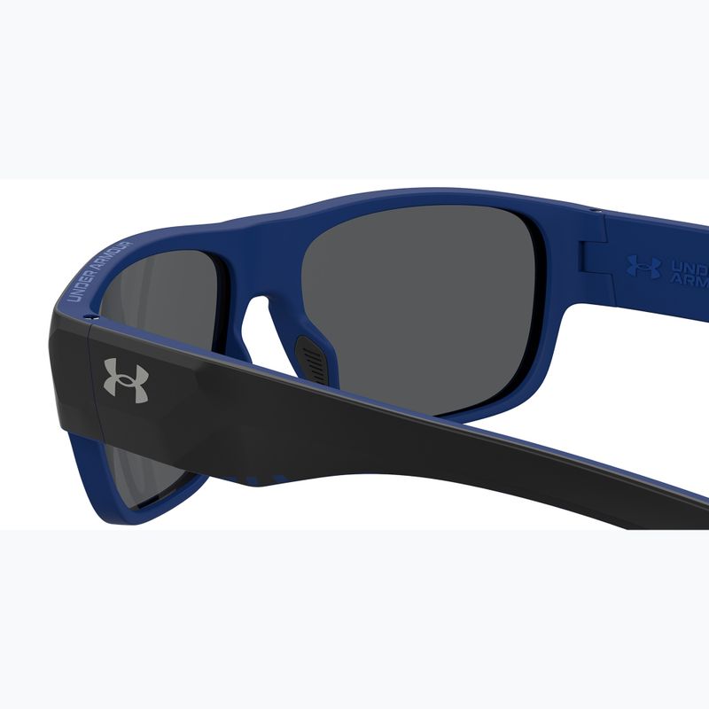 Окуляри сонцезахисні чоловічі Under Armour Scorcher matte black blue/blu sky mirror 6