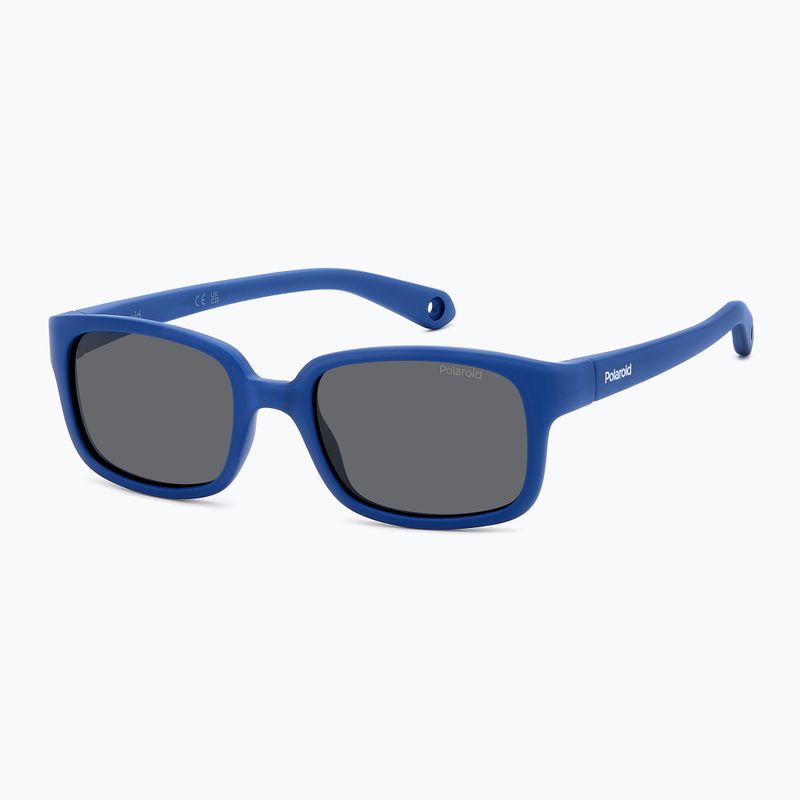 Окуляри сонцезахисні дитячі Polaroid PLD K008/S matte blue/grey polarized 2