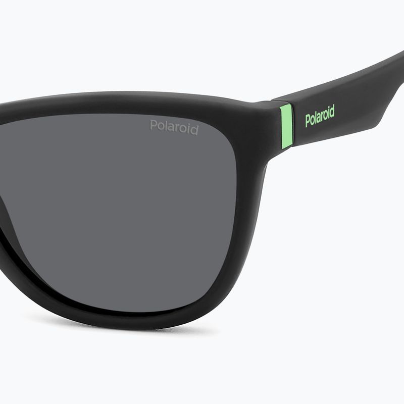 Окуляри сонцезахисні дитячі Polaroid PLD 8056/S matte black/grey polarized 5
