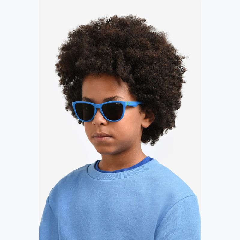 Окуляри сонцезахисні дитячі Polaroid PLD 8056/S matte blue/grey polarized 7