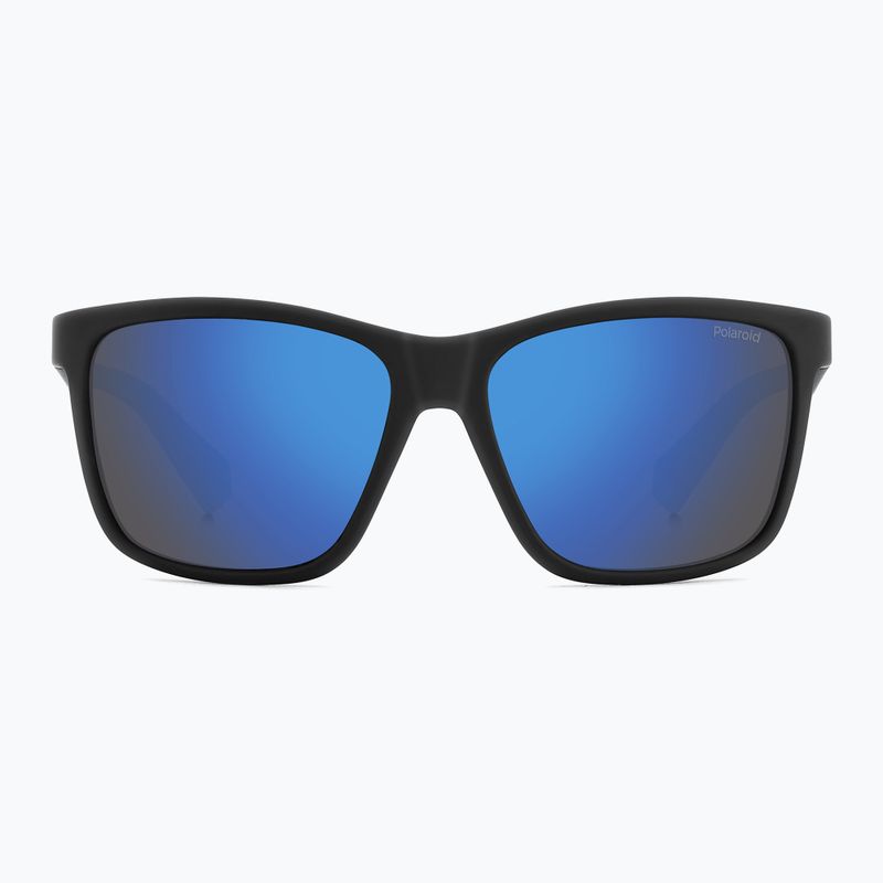 Окуляри сонцезахисні дитячі Polaroid PLD 8057/S matte black/blue mirror polarized 3
