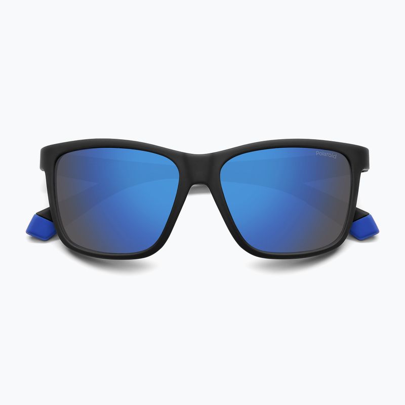 Окуляри сонцезахисні дитячі Polaroid PLD 8057/S matte black/blue mirror polarized 4