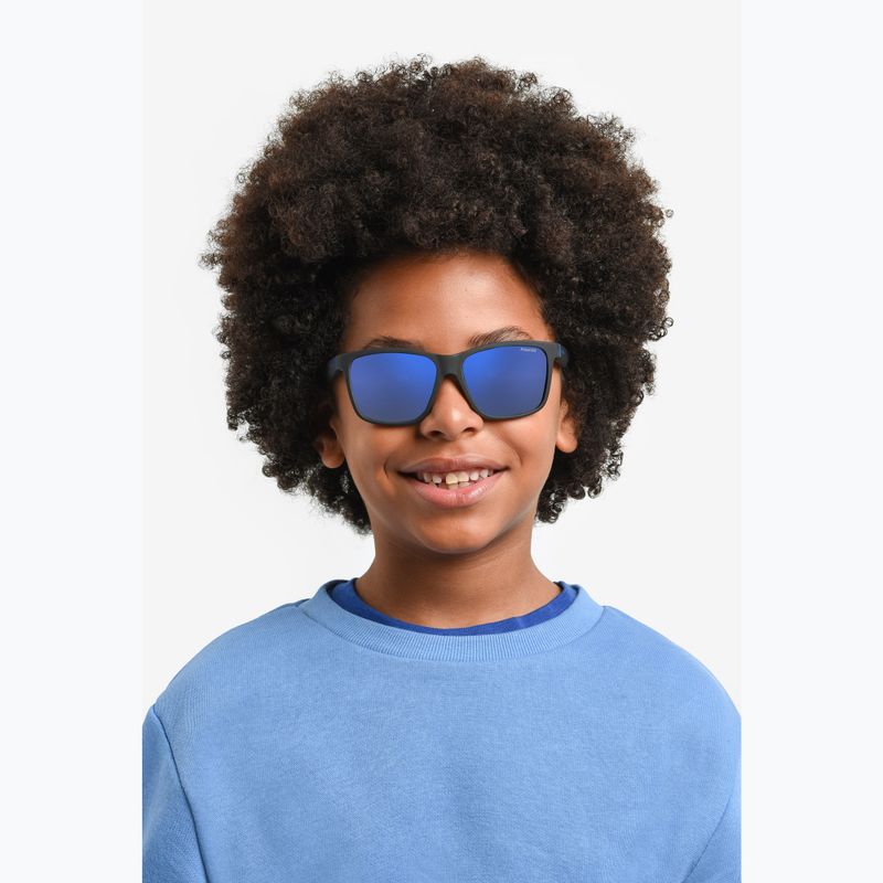 Окуляри сонцезахисні дитячі Polaroid PLD 8057/S matte black/blue mirror polarized 6