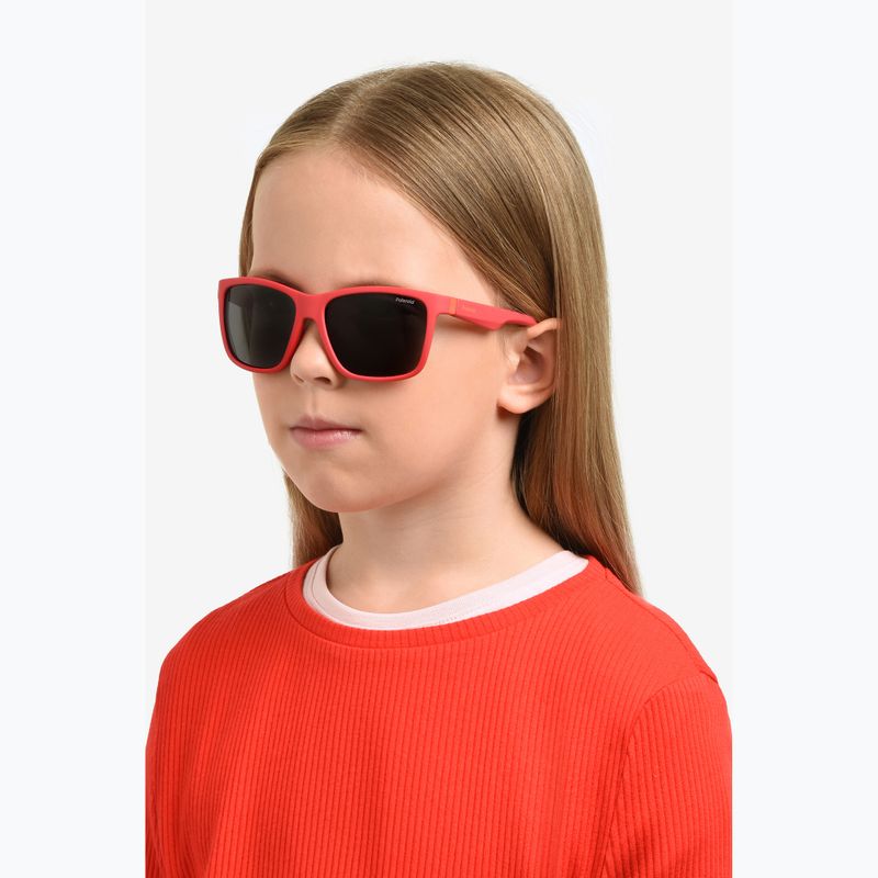 Окуляри сонцезахисні дитячі Polaroid PLD 8057/S matte red/grey polarized 7