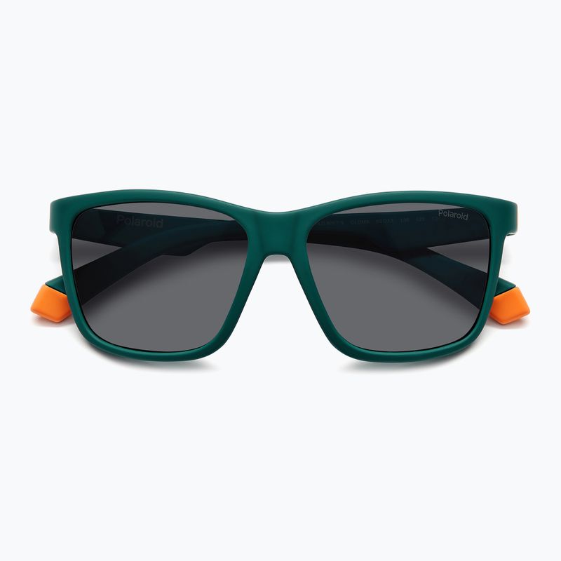 Окуляри сонцезахисні дитячі Polaroid PLD 8057/S matte green/grey polarized 4