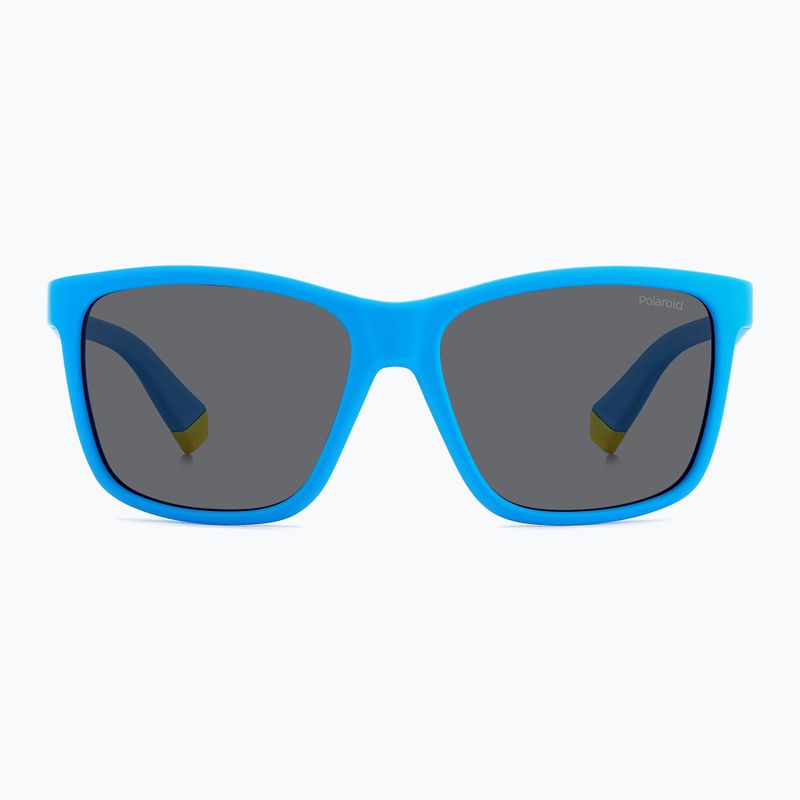 Окуляри сонцезахисні дитячі Polaroid PLD 8057/S matte blue/grey polarized 3