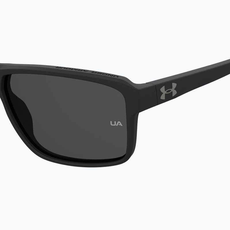 Чоловічі матові чорно-сірі поляризовані окуляри Under Armour Kickoff S3 7