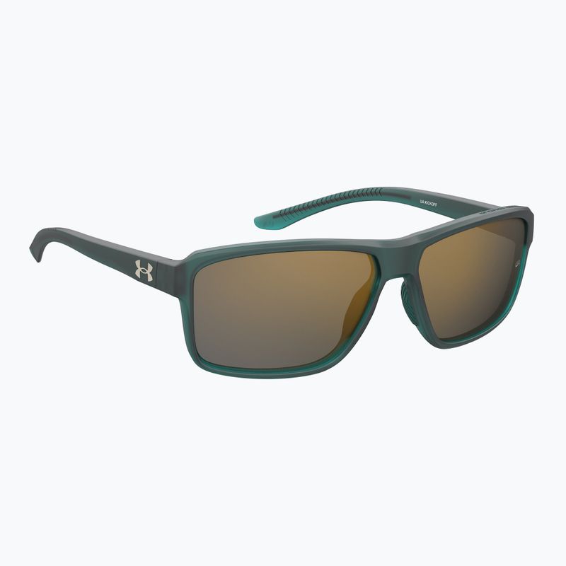 Окуляри сонцезахисні чоловічі Under Armour Kickoff S3 crystal teal/copper mirror