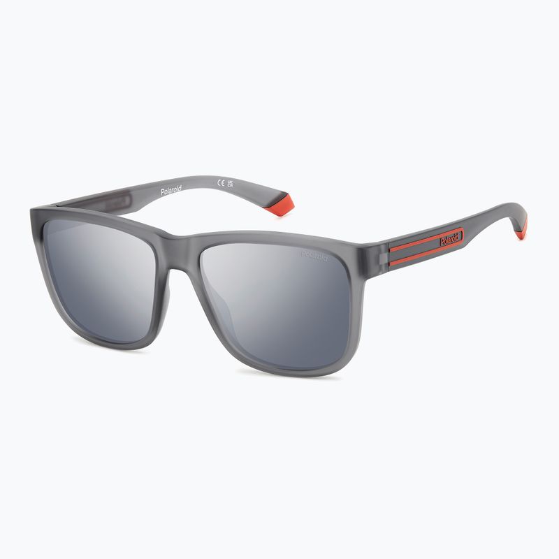 Окуляри сонцезахисні чоловічі Polaroid PLD 2155/S matte grey/grey silver mirror polarized 2