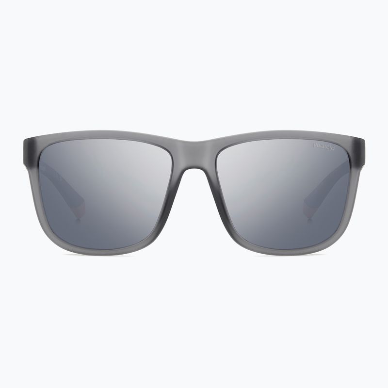 Окуляри сонцезахисні чоловічі Polaroid PLD 2155/S matte grey/grey silver mirror polarized 3