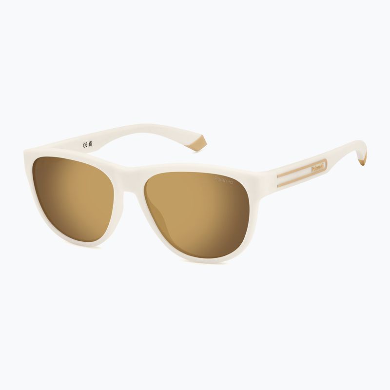 Окуляри сонцезахисні Polaroid PLD 2156/S matte white/grey gold multilayer polarized 2