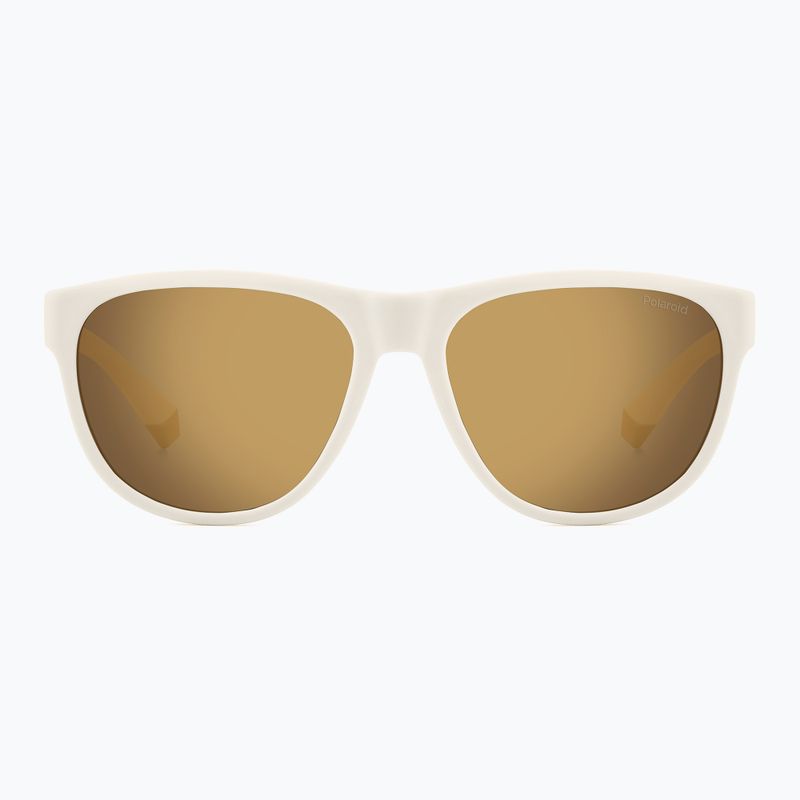 Окуляри сонцезахисні Polaroid PLD 2156/S matte white/grey gold multilayer polarized 3