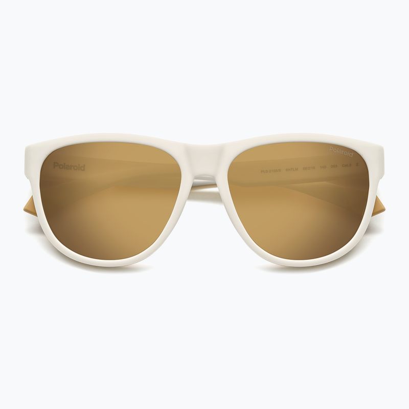 Окуляри сонцезахисні Polaroid PLD 2156/S matte white/grey gold multilayer polarized 4