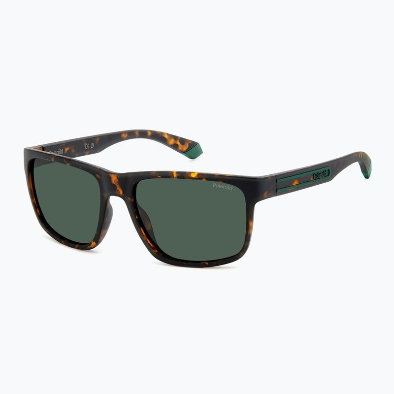 Окуляри сонцезахисні чоловічі Polaroid PLD 2157/S matte brown havana/green polarized 2