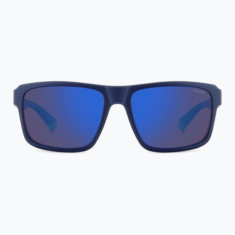 Окуляри сонцезахисні чоловічі Polaroid PLD 2158/S matte blue/blue mirror polarized 3