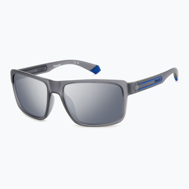 Окуляри сонцезахисні чоловічі Polaroid PLD 2158/S matte grey/grey silver mirror polarized 2