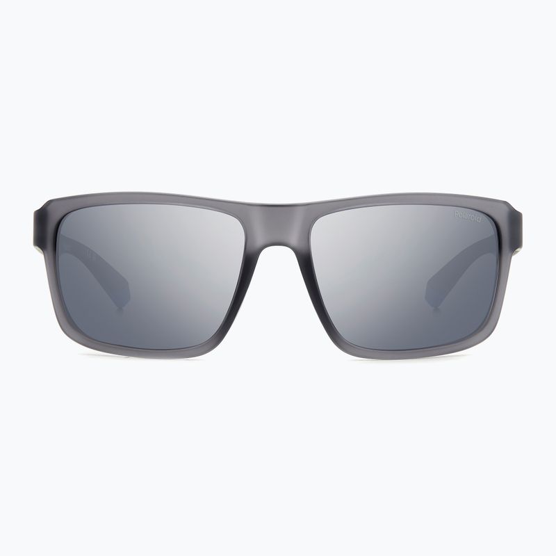Окуляри сонцезахисні чоловічі Polaroid PLD 2158/S matte grey/grey silver mirror polarized 3