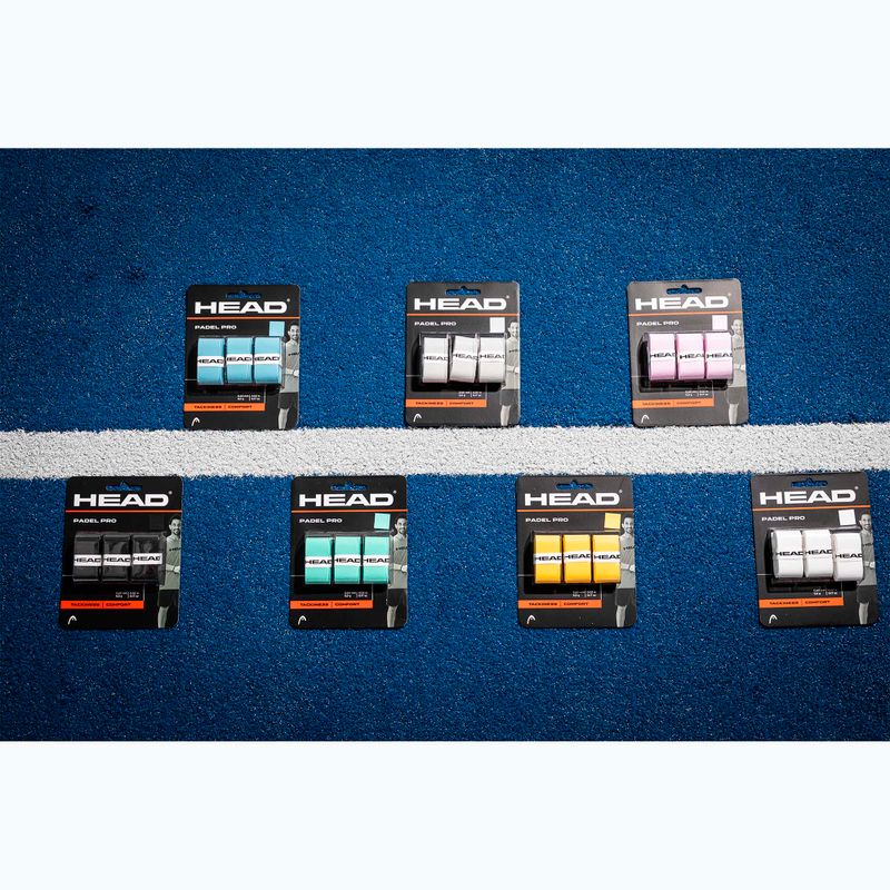 Обгортки для ракеток для паделю HEAD Padel Pro 3 шт. white 3