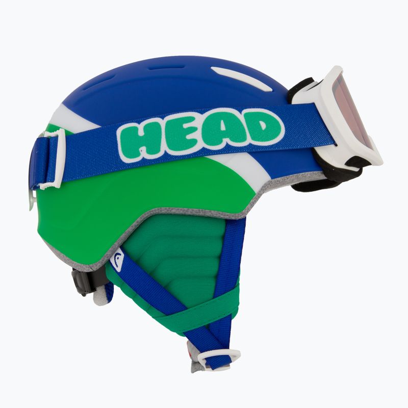 Шолом гірськолижний дитячий HEAD Mojo Set + Gogle Jr blue/green/silver red 6