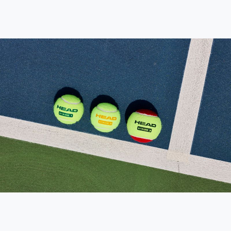 HEAD Stage 2 дитячі тенісні м'ячі 3 шт помаранчеві 5