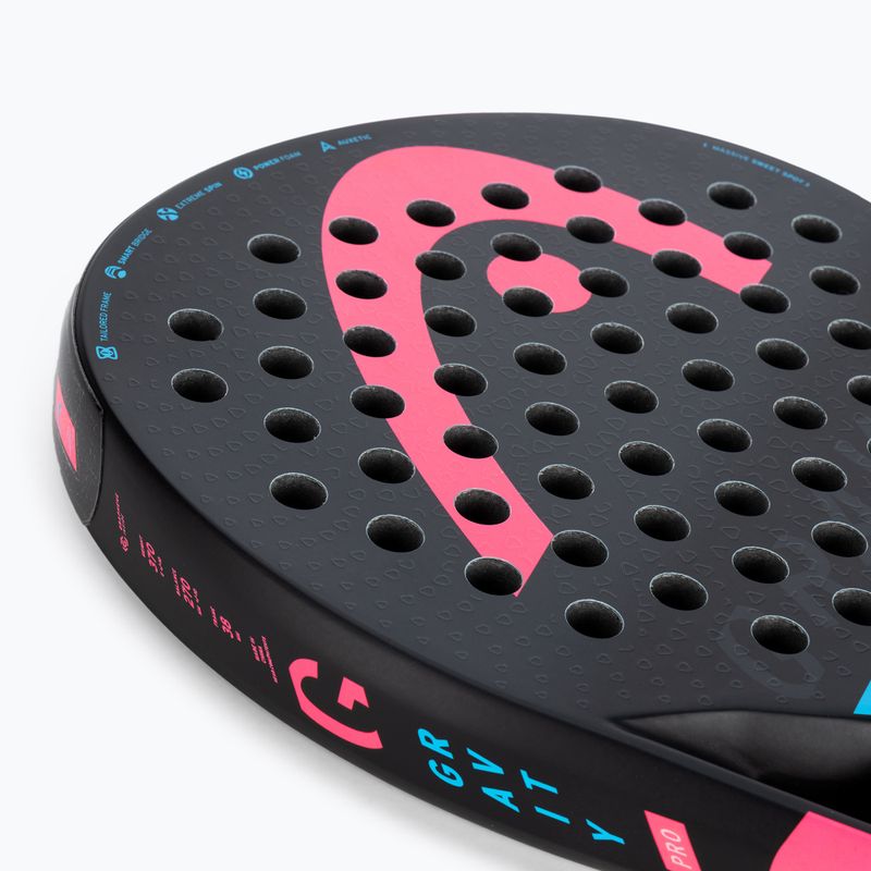 Ракетка для падл-тенісу HEAD Gravity Pro 2022 чорно-блакитна 228162 6