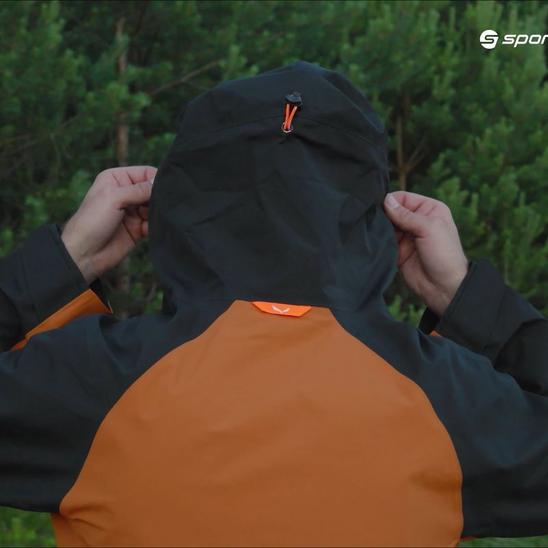 Куртка дощовик чоловіча Salewa Moiazza GTX-Pac коричнево-чорна 27910 10
