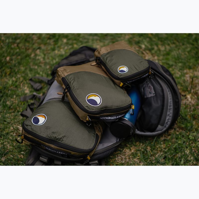 Набір органайзерів Ticket To The Moon Travel Cube Set 3 шт. brown/army green 2