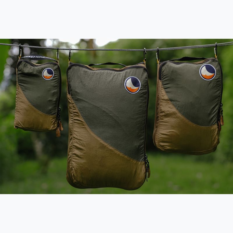 Набір органайзерів Ticket To The Moon Travel Cube Set 3 шт. brown/army green 3