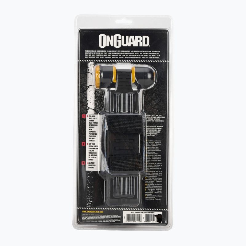 Замок велосипедний OnGuard Link Plate Lock Revolver Combo X4P 8131 2