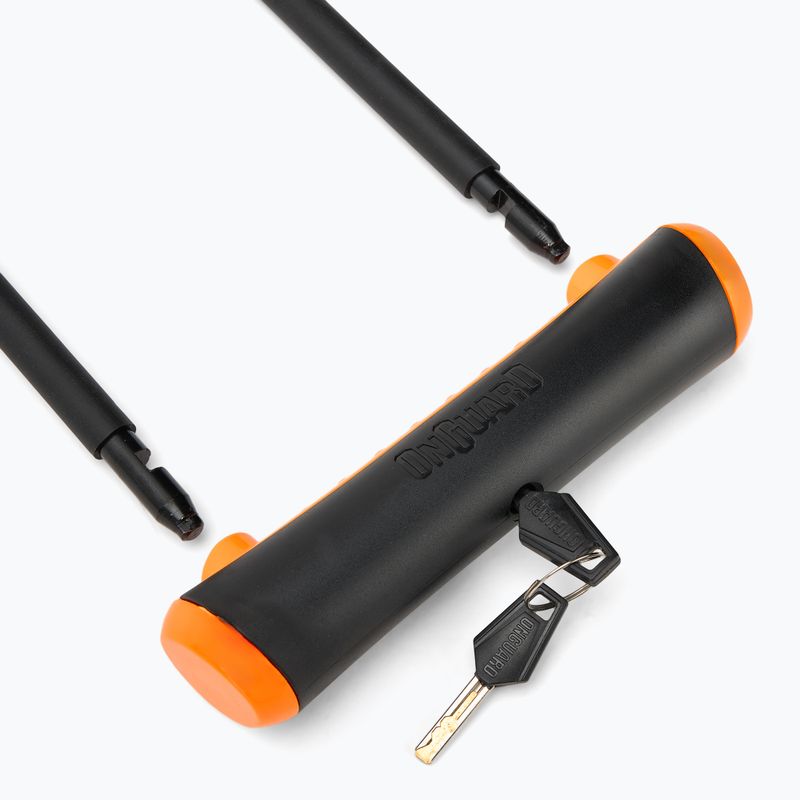 Замок велосипедний OnGuard Neon 8154OR U-Lock black/orange 3