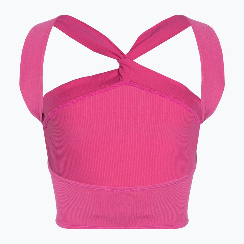 Топ жіночий adidas Ribbed Active Seamless Halter Bralette 3D semi lucid fuchsia 2