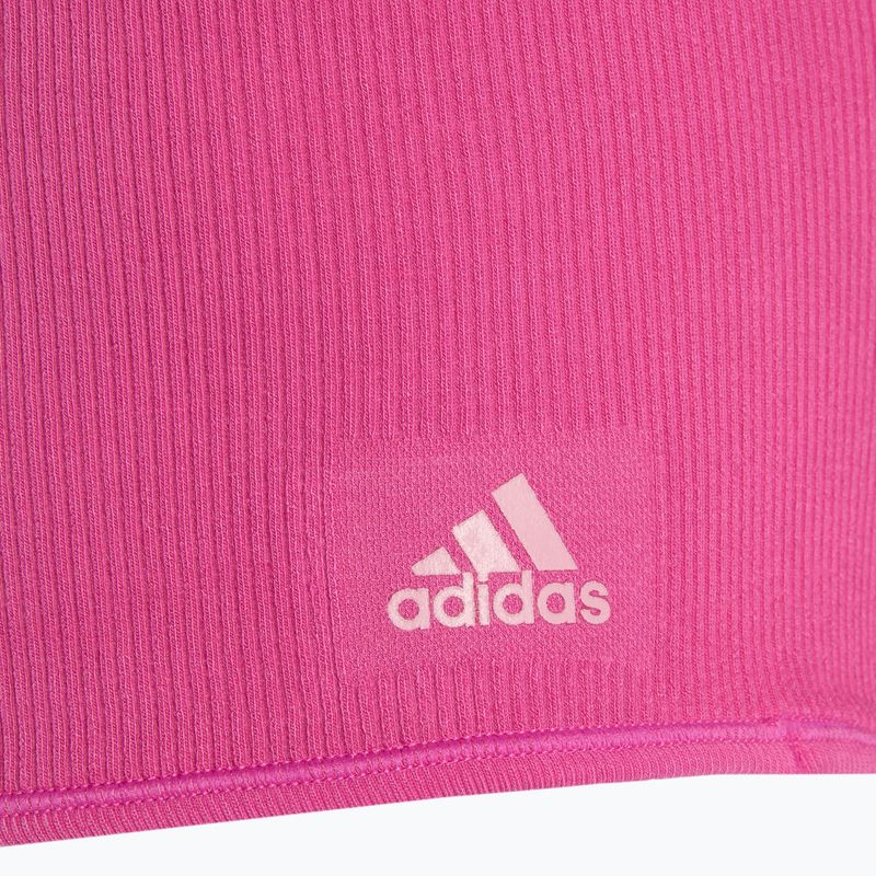 Топ жіночий adidas Ribbed Active Seamless Halter Bralette 3D semi lucid fuchsia 3