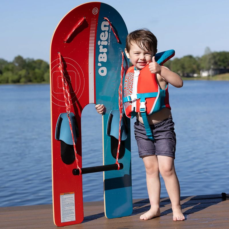 Комплект водних лиж для дітей O'Brien Platform Trainer Waterski red/blue 2