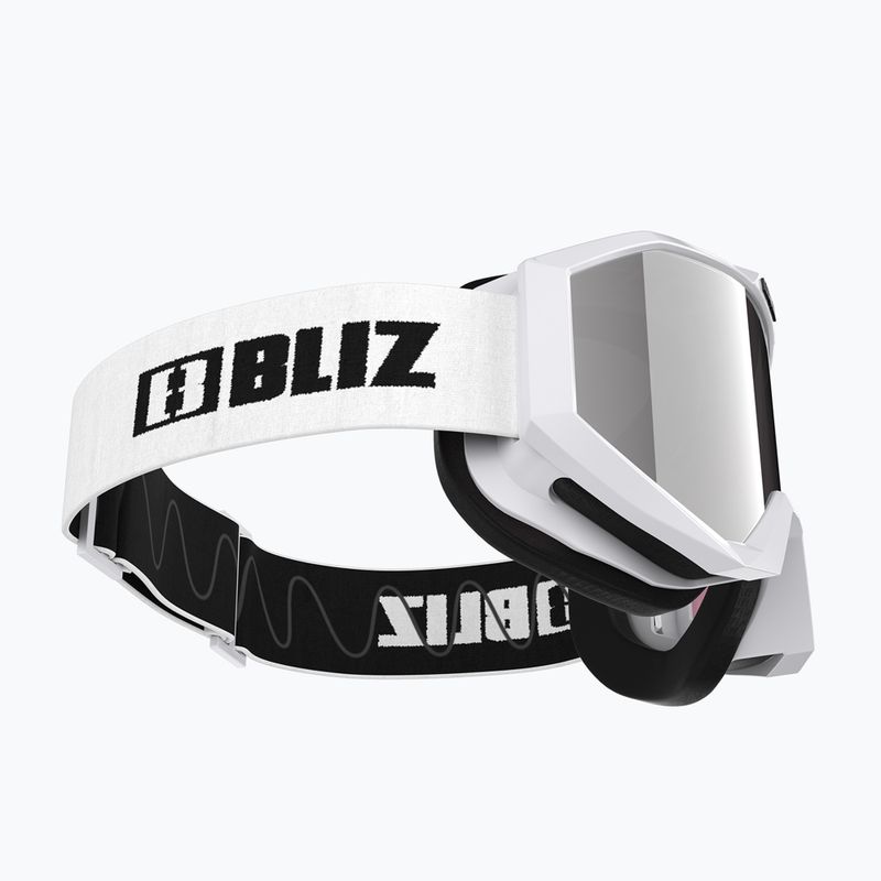 Окуляри гірськолижні Bliz Liner white black logo/pink&silver mirror 4