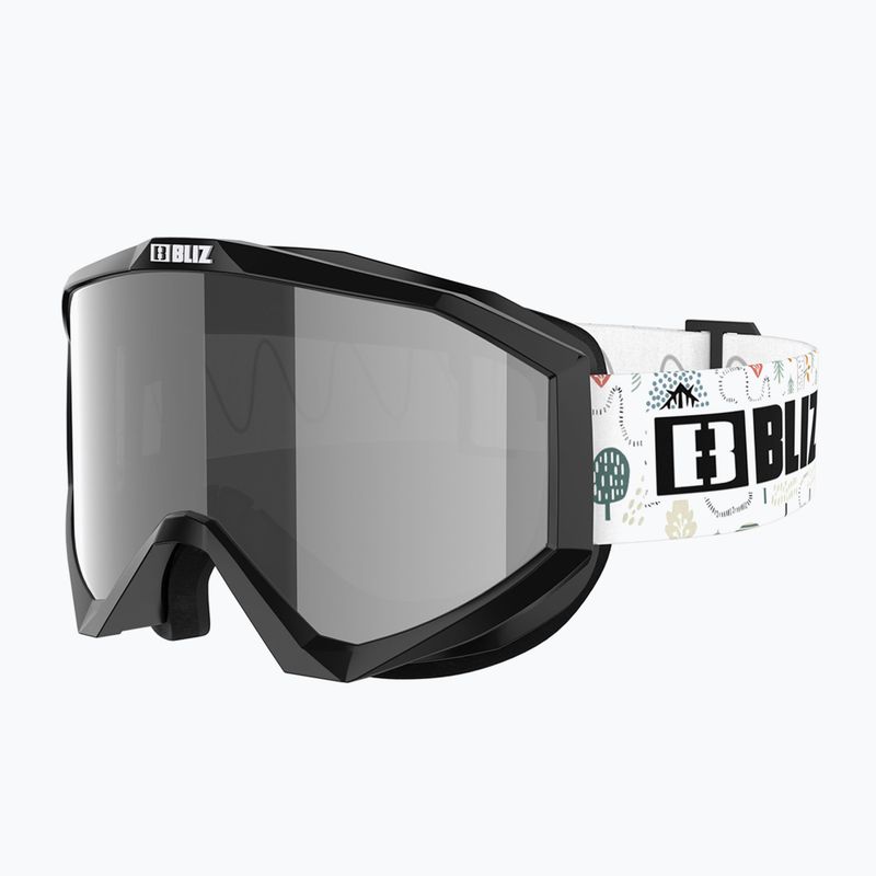 Окуляри гірськолижні дитячі Bliz Liner Jr black white logo/brown&silver mirror 3