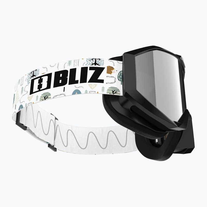 Окуляри гірськолижні дитячі Bliz Liner Jr black white logo/brown&silver mirror 4