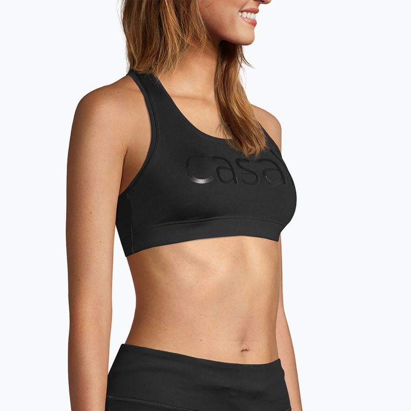Бюстгальтер спортивний Casall Iconic Wool Sports black logo 3