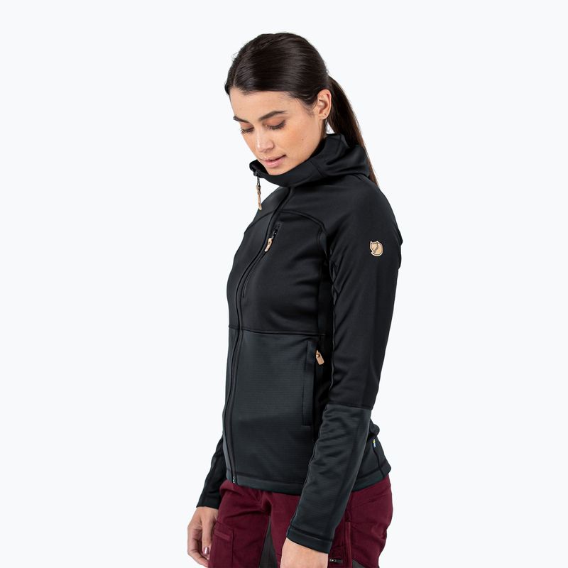 Кофта трекінгова жіноча Fjällräven Abisko Trail Fleece black 3