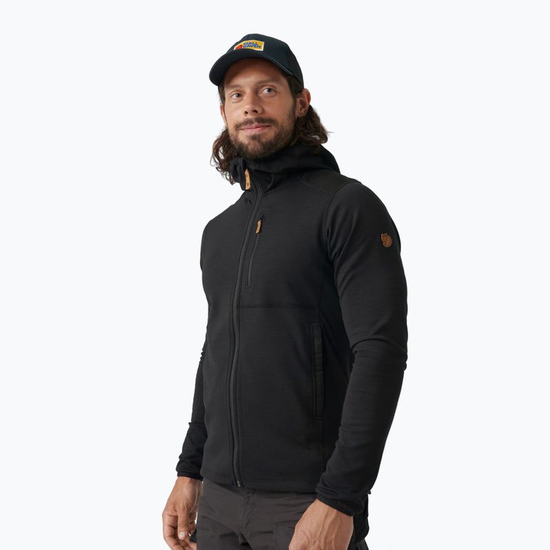 Кофта трекінгова чоловіча Fjällräven Keb Fleece Hoodie black
